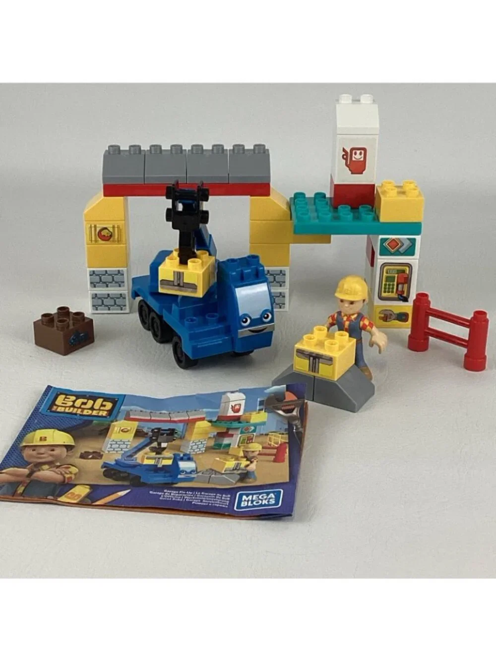 Mega Bloks Bob The Builder Garage Fix Up Building Set Lofty Crane Figure 2016